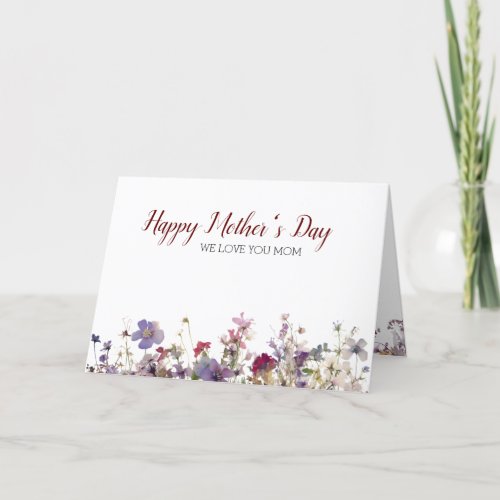 Happy Mothers Day with Personal picture  text Holiday Card