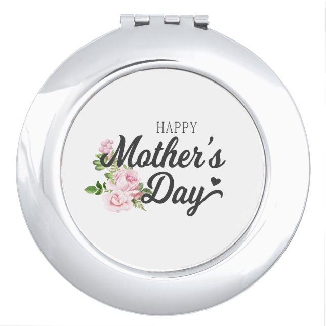 Happy Mother's Day with Pink Roses | Mirror (Front)