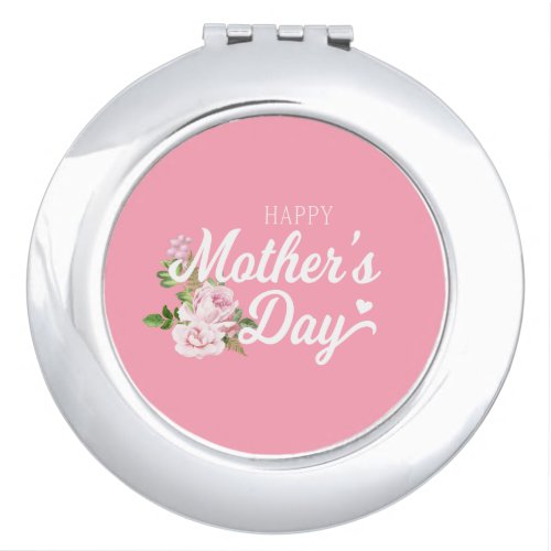 Happy Mothers Day with Pink Roses  Mirror