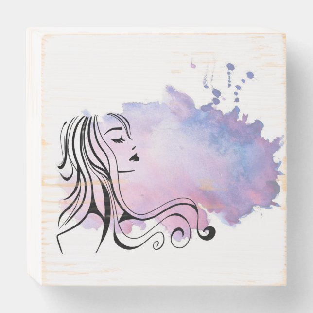 Happy Mothers Day Woman Women's Day   Wooden Box Sign (Front Horizontal)