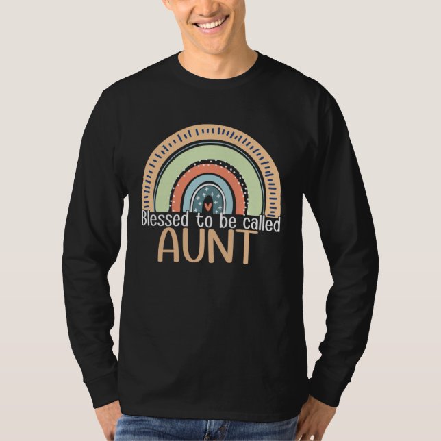 Happy Mothers Day Women Blessed To Be Called Aunt  T-Shirt (Front)