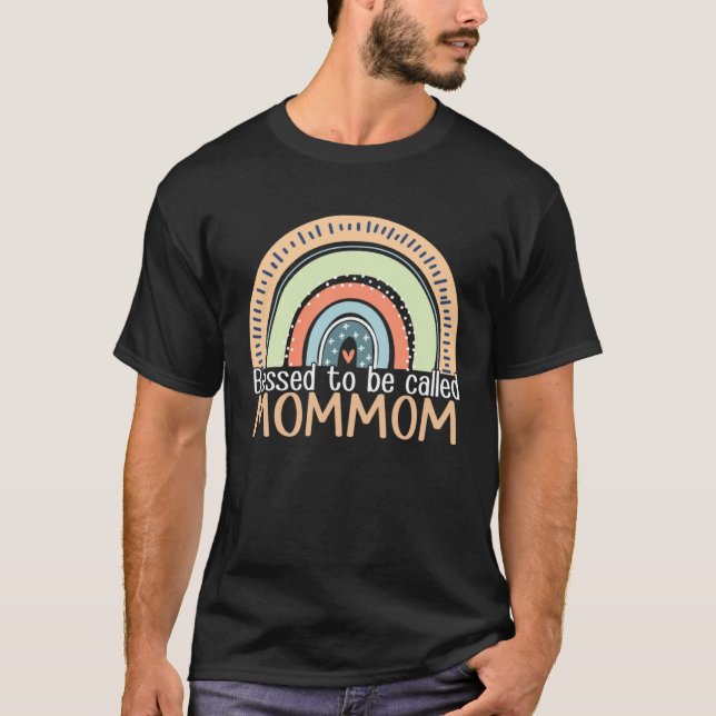 Happy Mothers Day Women Blessed To Be Called Mommo T-Shirt (Front)