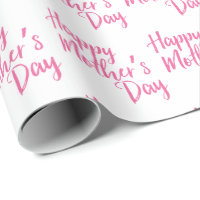 Happy Mother's Day word art wrapping paper