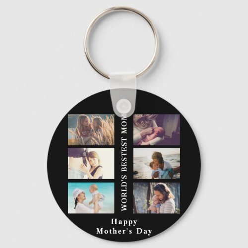 Happy Mothers day Worlds best mom custom photo  Keychain