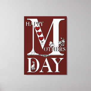 Happy Mothers Day Wrapped Canvas