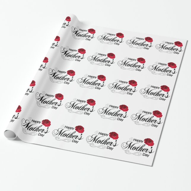 Happy Mother's Day Wrapping Paper (Unrolled)