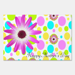 Happy Mother's Day Yard Sign Floral