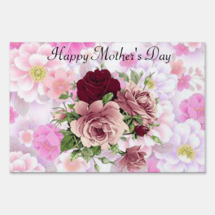 Happy Mother's Day Yard Sign Floral
