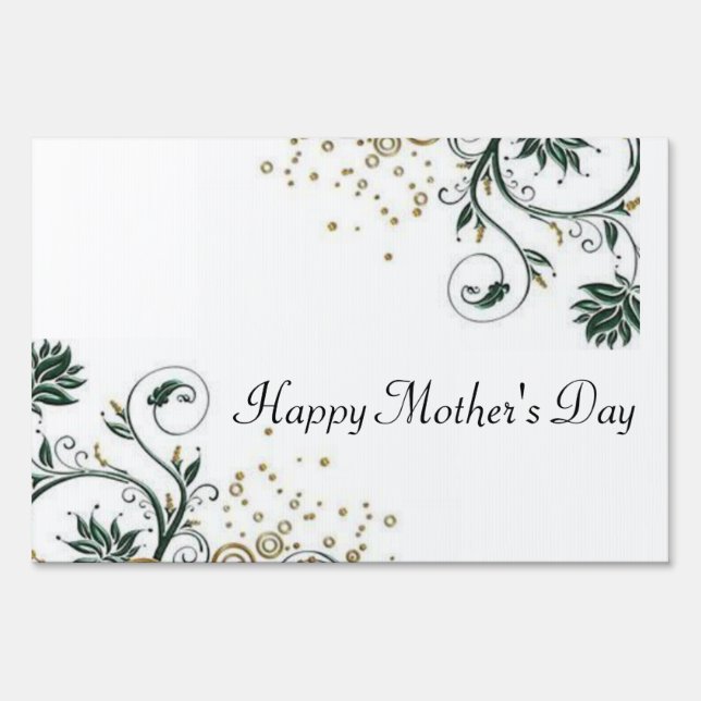 Happy Mother's Day Yard Sign Floral (Front)