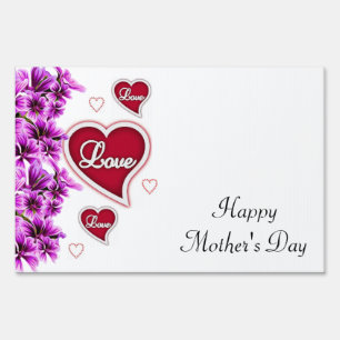 Happy Mother's Day Yard Sign Love Floral