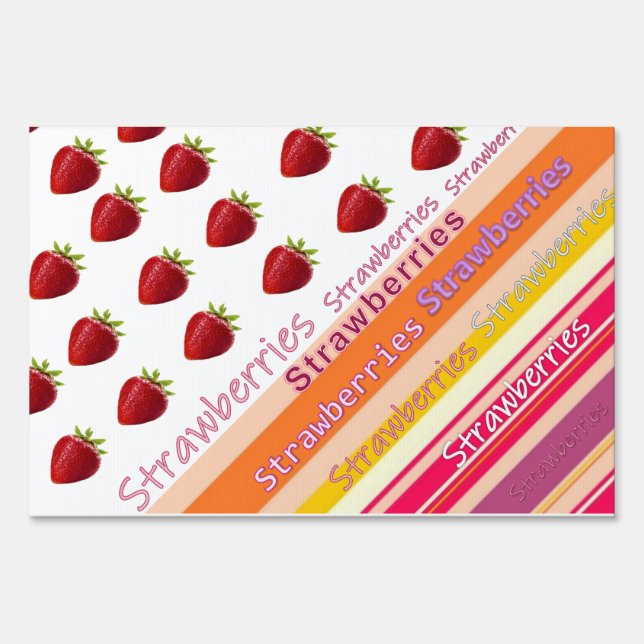 Happy Mother's Day Yard Sign Strawberries (Back)