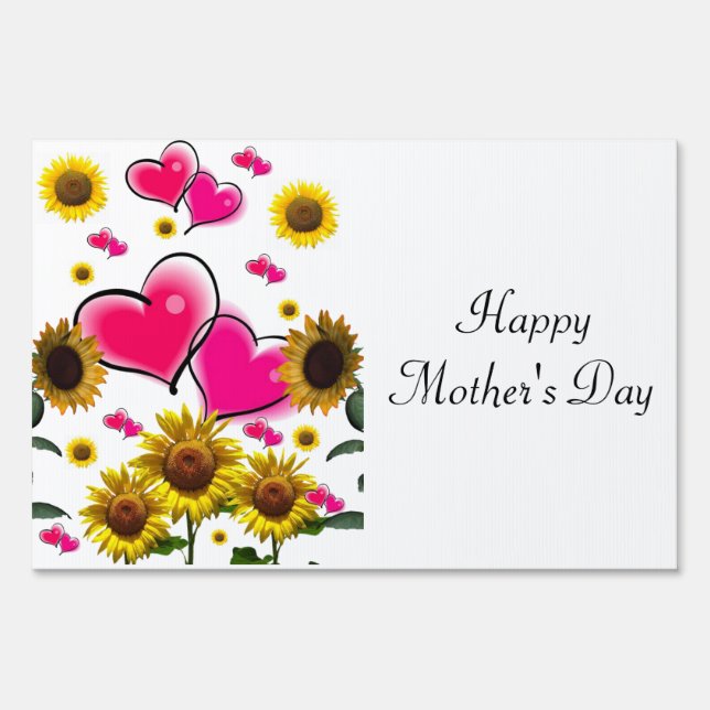 Happy Mother's Day Yard Sign Sunflower (Front)