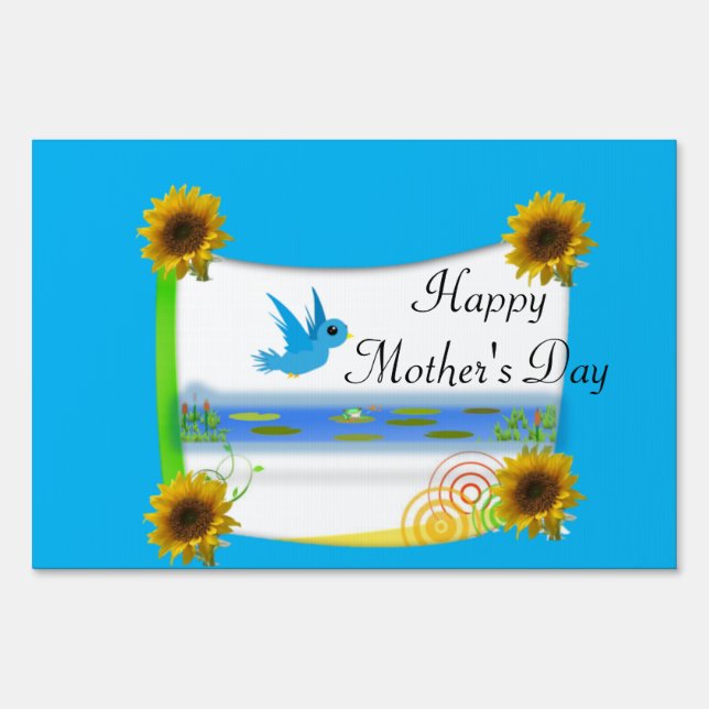 Happy Mother's Day Yard Sign Sunflower (Front)