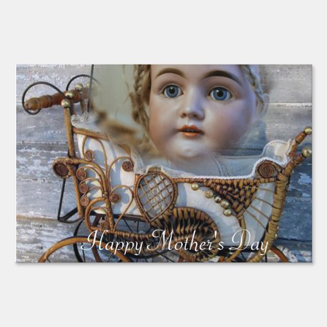 Happy Mother's Day Yard Sign Victorian (Front)