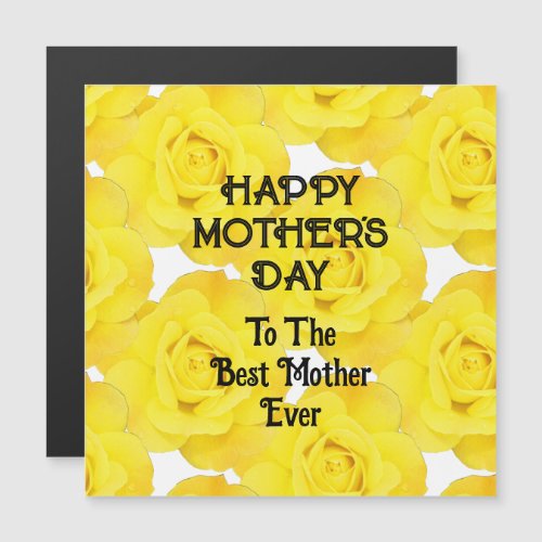 Happy Mothers Day Yellow Floral Custom Greetings