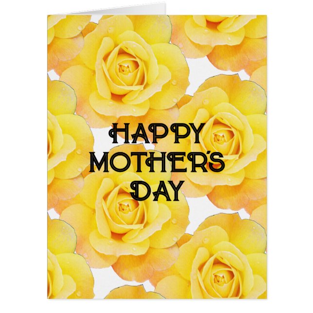 Happy Mother's Day Yellow Floral Custom Text 2025 (Front)