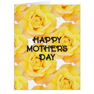 Happy Mother's Day Yellow Floral Custom Text 2025 Cards
