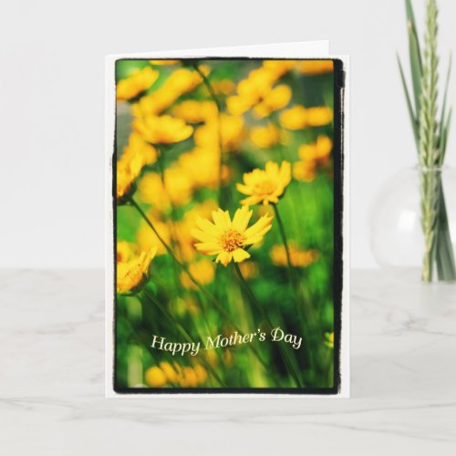 Happy Mothers Day Yellow Flowers Card