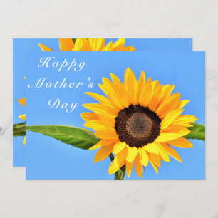 Happy Mother's Day - Yellow Sunflower on Blue Sky Card