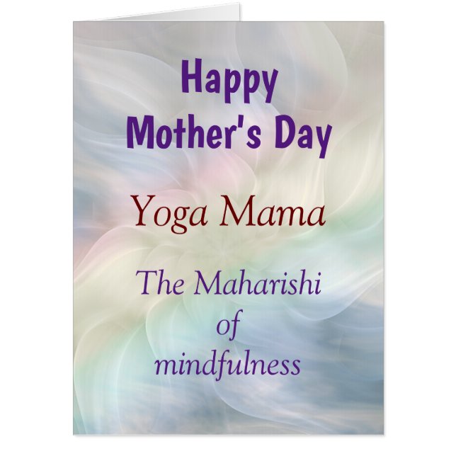 Happy Mothers Day Yoga Lady design Card (Front)