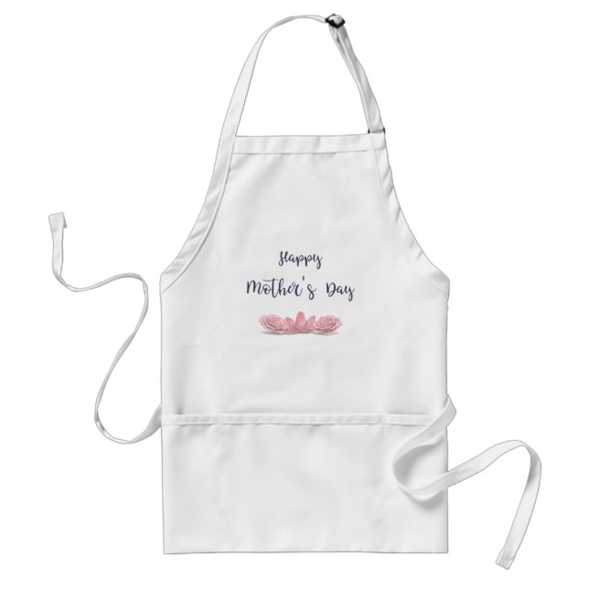 Happy-Mothers-with Flower Unique Adult Apron (Front)