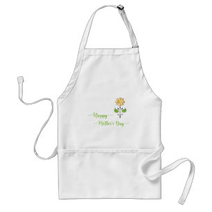 Happy-Mothers-with Flower Unique Adult Apron