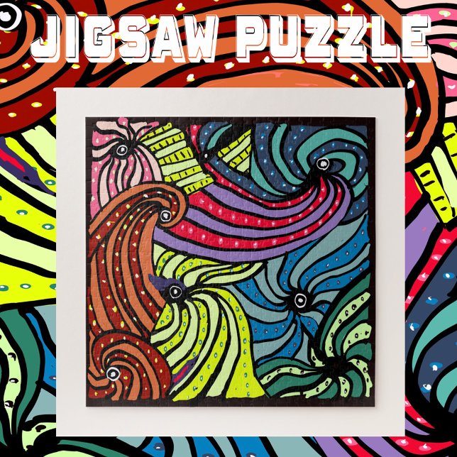 Happy  Motion Graphic Swirls Jigsaw Puzzle (Creator Uploaded)