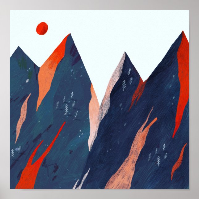 Happy mountains poster (Front)