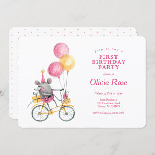 Happy Mouse Birthday Invitation
