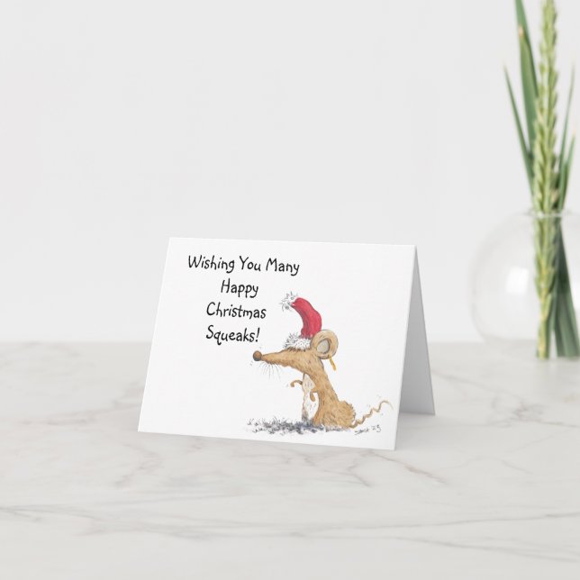 Happy Mouse Christmas Card (Front)