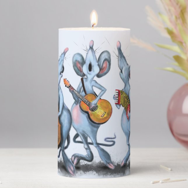 Happy Mouse Music Band Fun Birthday Candle (In Situ)