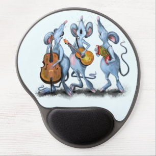 Happy Mouse Music Band Fun Gel Mouse Pad