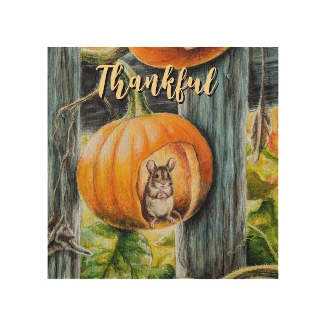 Happy mouse wood wall art (Front)