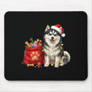 Happy Msky Christmas Lights Dog Mom Msky  Mouse Pad