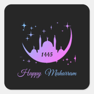 happy muharram 1445 square sticker