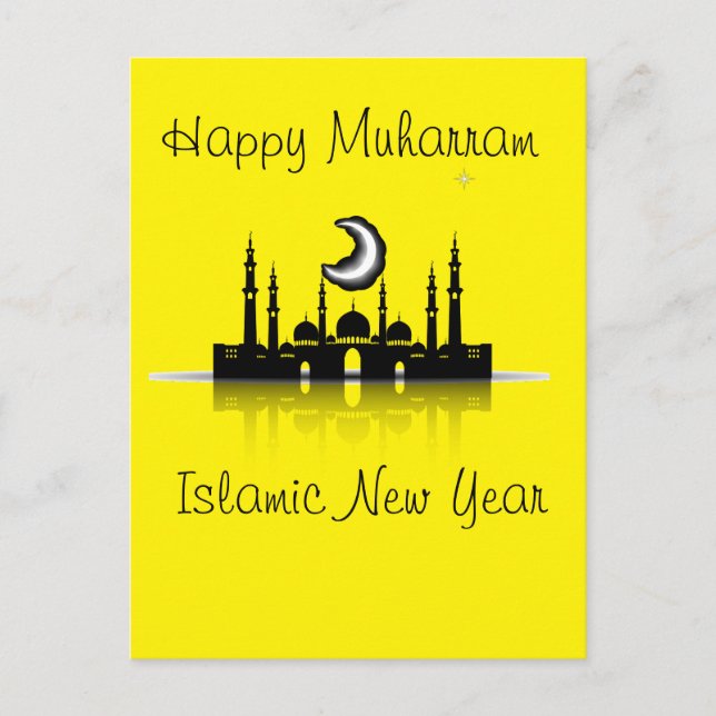 Happy muharram islamic new year postcard (Front)
