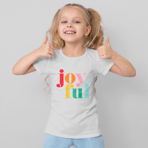 Happy Multicolor Joyful Christmas T_Shirt