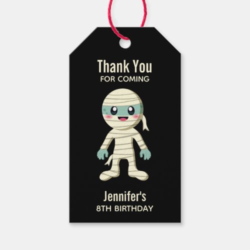 Happy Mummy Cute Halloween Monster Birthday Gift Tags