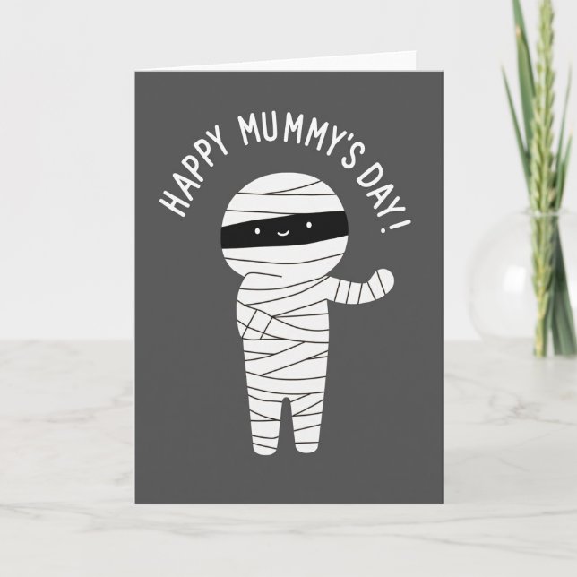 Happy Mummys Day Funny Figure Card (Front)