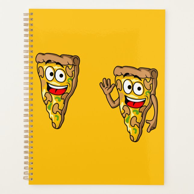 Happy Mushroom Pizza Slices Planner (Front)