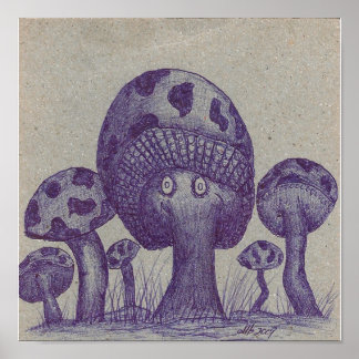 Happy Mushroom Prints