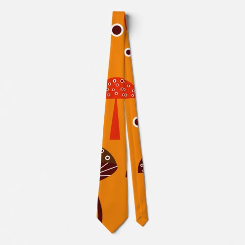 Happy mushrooms neck tie