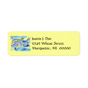 Happy Musical Notes Flipping Music Address Labels