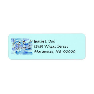 Happy Musical Notes Flipping Music Address Labels