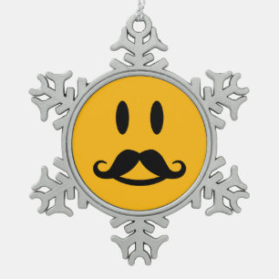 Happy Mustache custom ornament