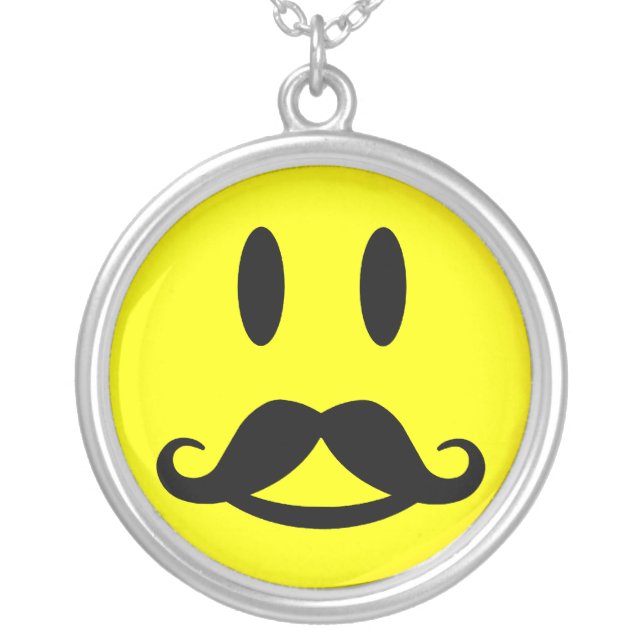 Happy Mustache necklace (Front)