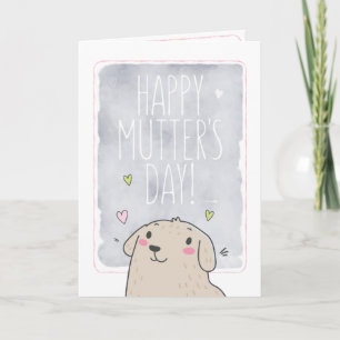 Happy Mutter's Day dog mom Mother's Day card