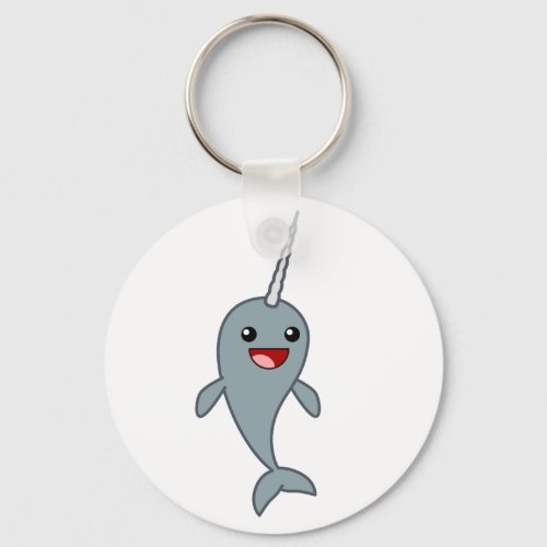 Happy Narwhal Keychain