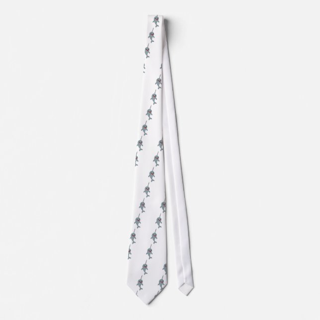 Happy Narwhal Neck Tie (Front)