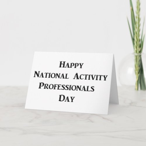 Happy National Activity Professionals Day Card